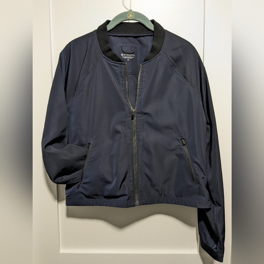 Athleta side zip bomber jacket